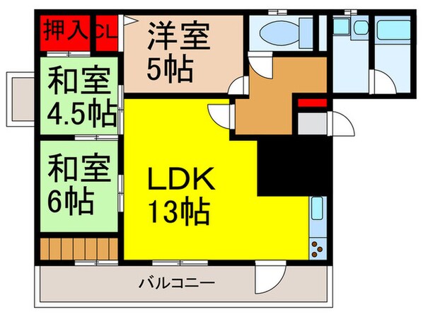 グランビュー平野の物件間取画像